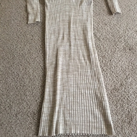 Forever 21 Womens Tan and White Long Sleeve Dress Size S - Picture 4 of 16